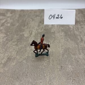 Vintage Barclay Manoil Cast Metal Toy Soldier On Horseback Arms Are Broken